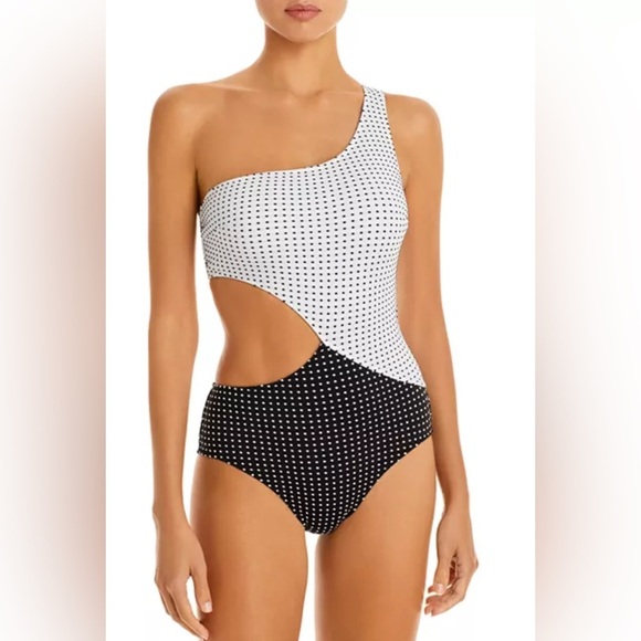 NEW Solid & Striped The Claudia Baby Dot Black White small - Picture 1 of 9